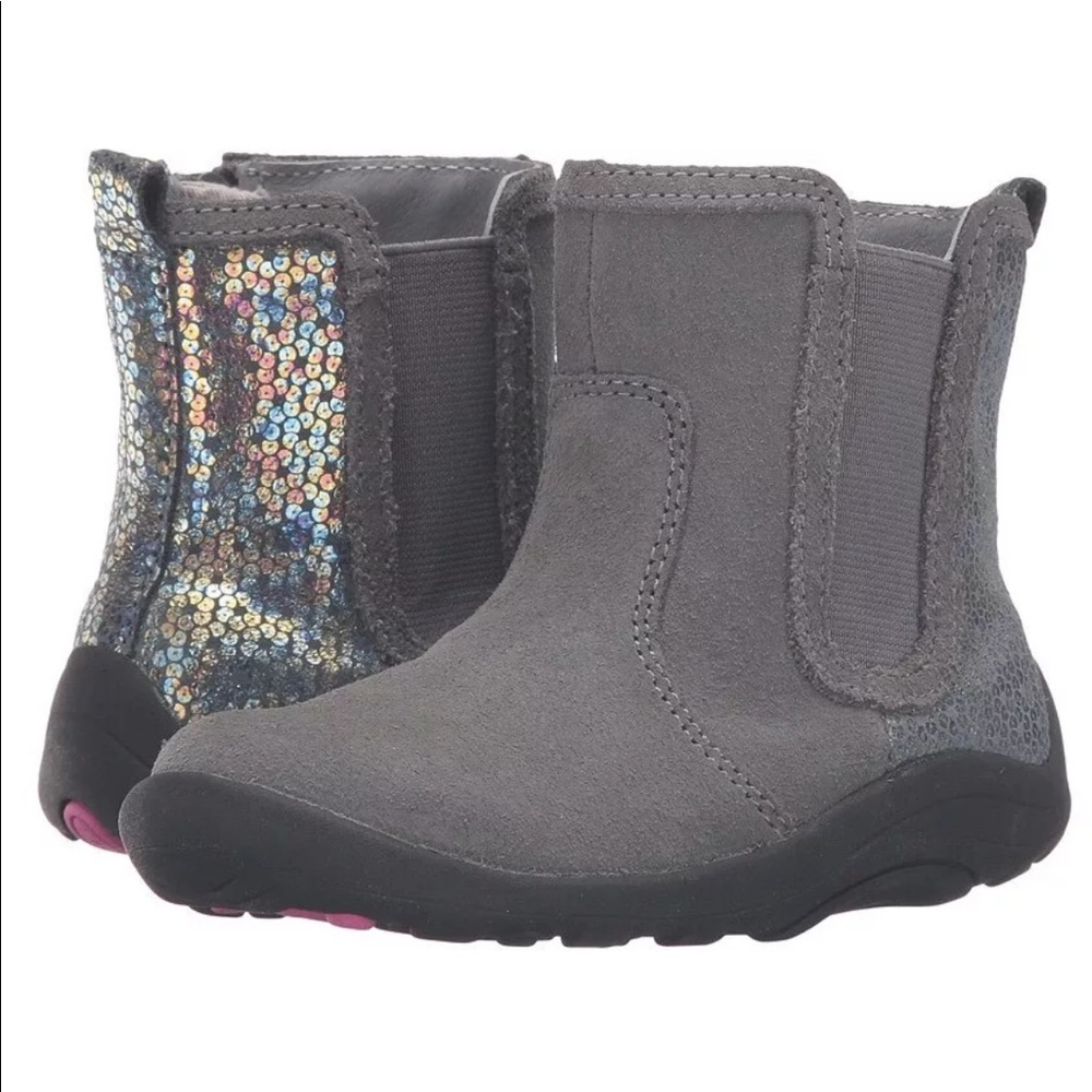 NEW Stride Rite Estefana Baby Boots Toddler Gray